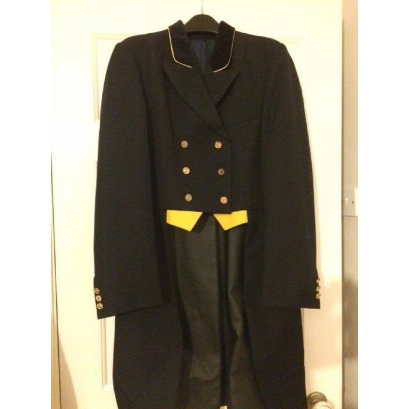 Stunning black dressage tail jacket.