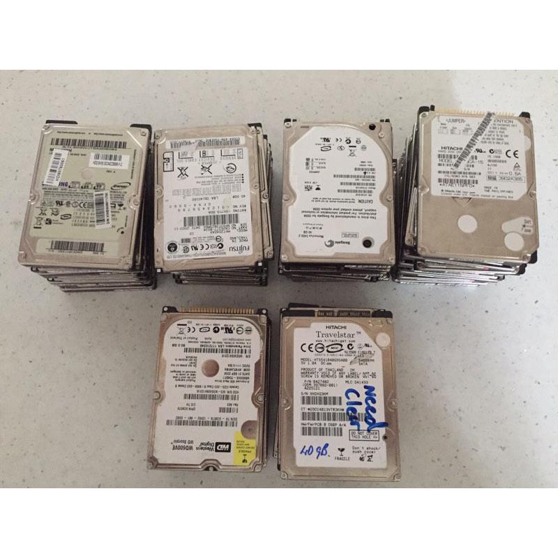 Joblot of 43 IDE&SATA Laptop hard drives