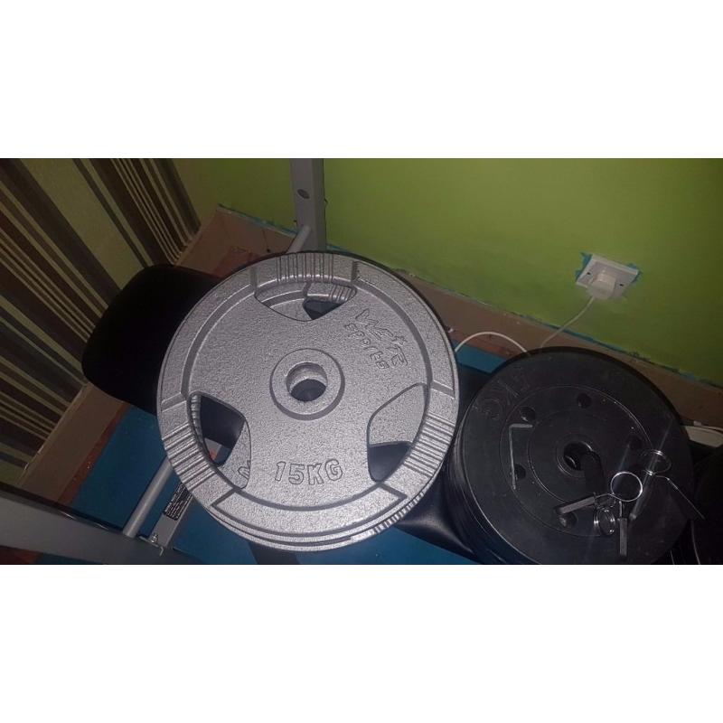 Weight Bench with 60 kg weight plates