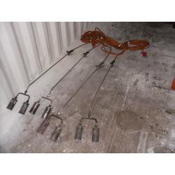 Double head propane gas torch with 1m extended neck, long hose & regulator