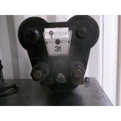 3 Ton extra heavy duty rolling beam clamp