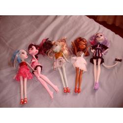 barbie,bratz,monster high,frozen dolls