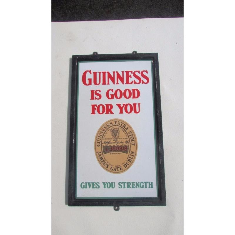 Antique Guinness pub sign.
