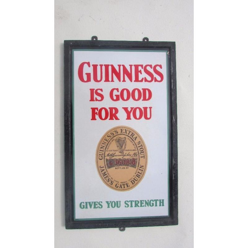 Antique Guinness pub sign.