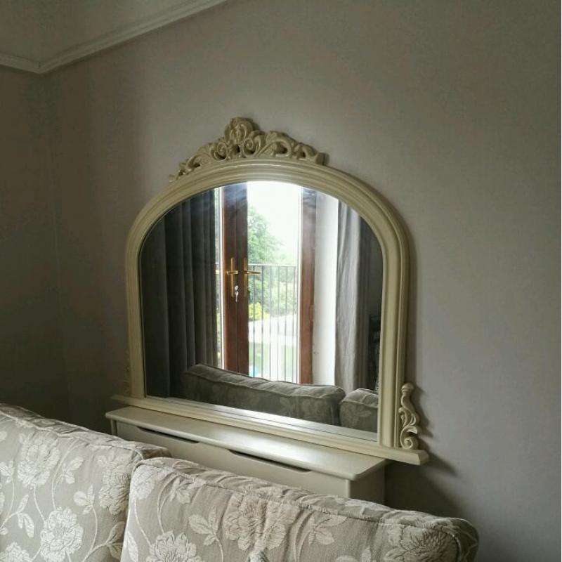 Stunning Ivory Over-Mantel Mirror - Perfect Condition