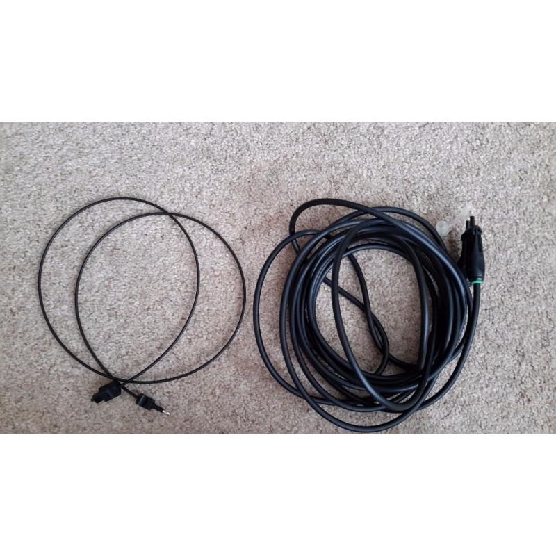 Optical fibre cable with interchangeable ends 5m and sony spdif tos link