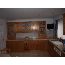 Kitchen units by Thwaite Holme. Bespoke wooden kitchen in ash