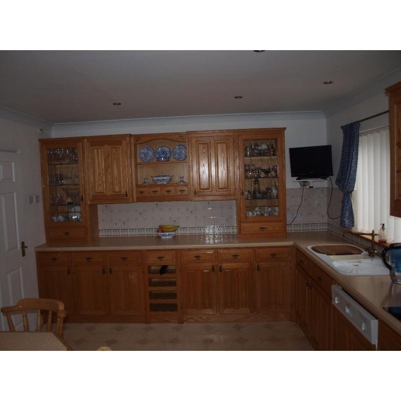 Kitchen units by Thwaite Holme. Bespoke wooden kitchen in ash