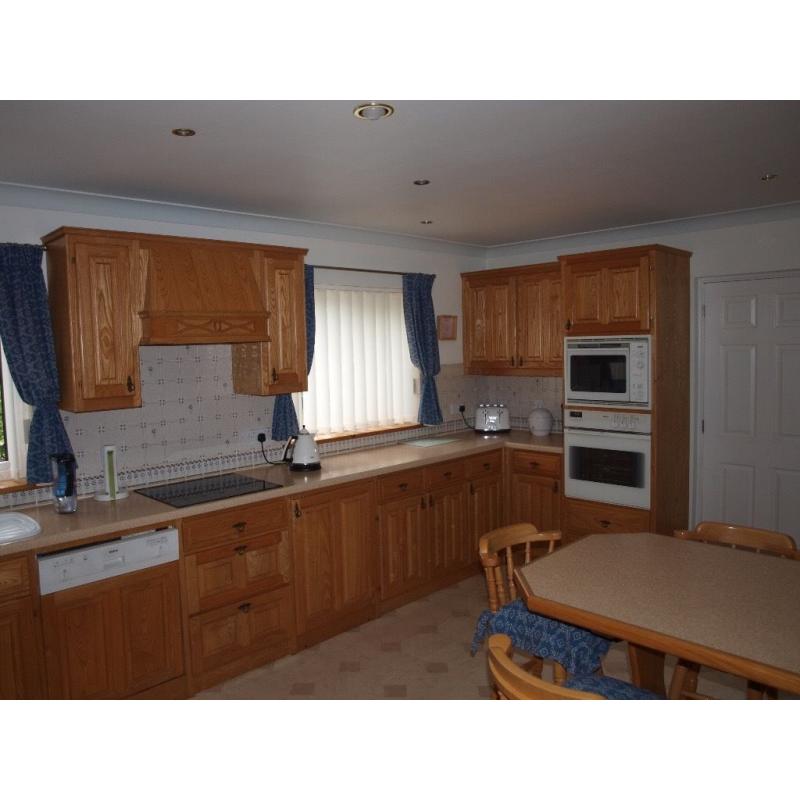 Kitchen units by Thwaite Holme. Bespoke wooden kitchen in ash