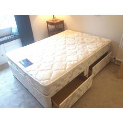 Double Bed with 4 storage drawers