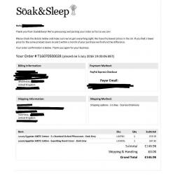 Soak and Sleep, 600TC Luxury Egyption Cotton - Dark Grey