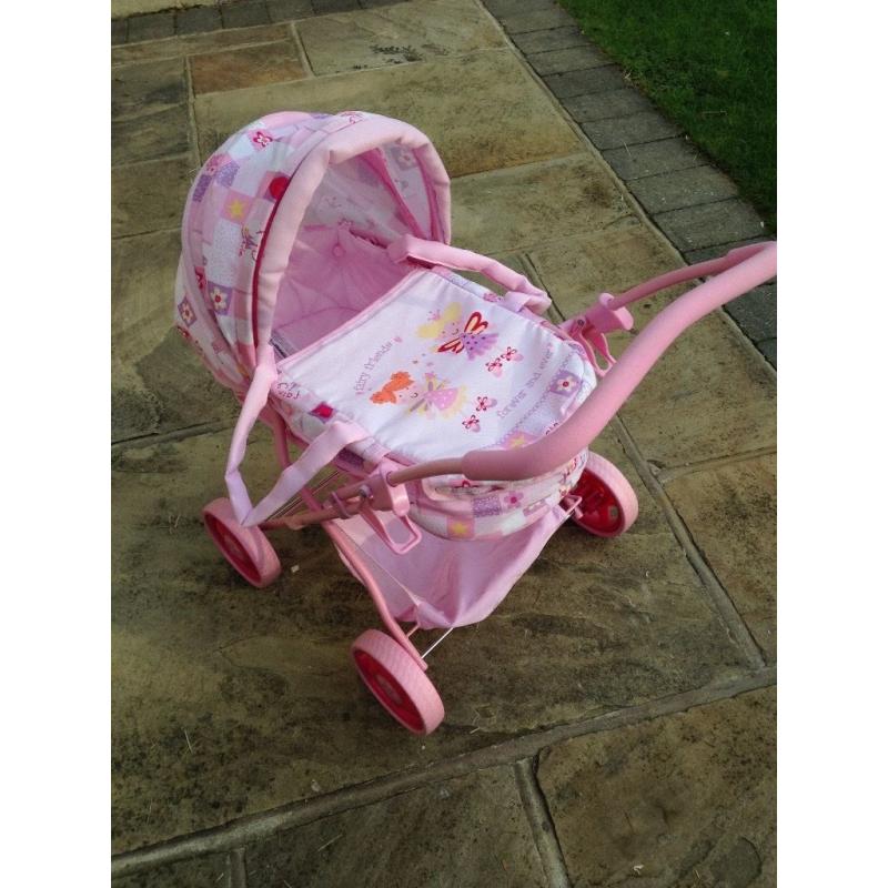 Pretty toy pram & bag