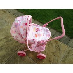 Pretty toy pram & bag