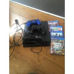 PS4 for sale, perfect working order, 2tb HDD, 2 controllers, PS Camera, all wires, 4 games on DVD