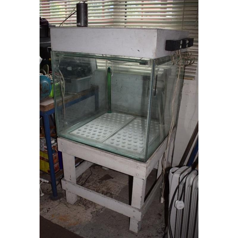 FISH TANK WITH STAND AND HOOD.