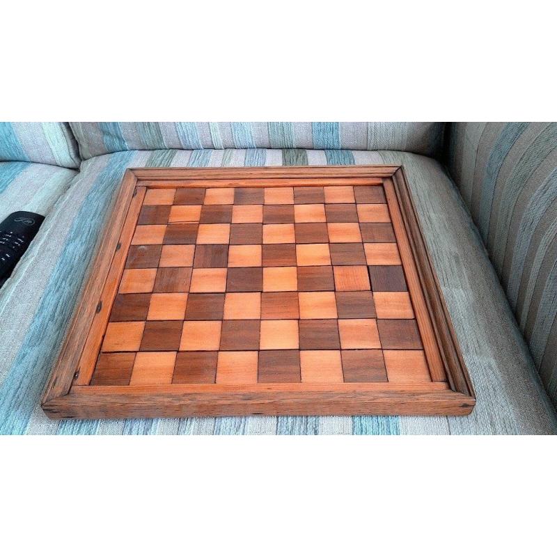 Original Antique Large Inlaid Chess Board