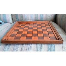 Original Antique Large Inlaid Chess Board
