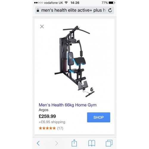 Men's health elite multi gym 66kg