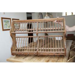 Large Old pine Penny Plate Rack