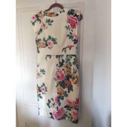 Joules cream floral dress size 12 - worn once