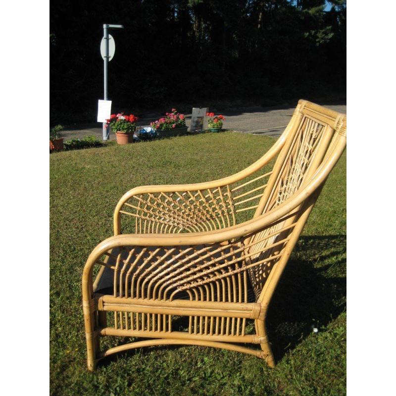 Two excellent conservatory chairs with cushions