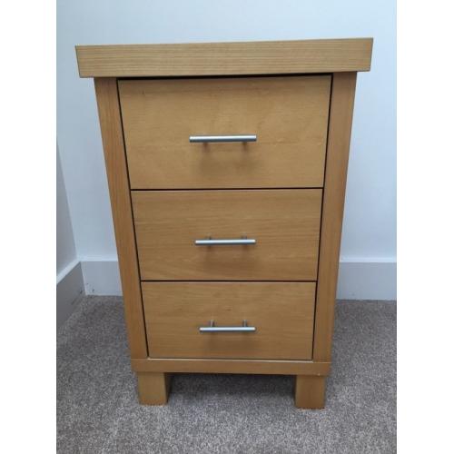 John Lewis solid wood bedside drawers