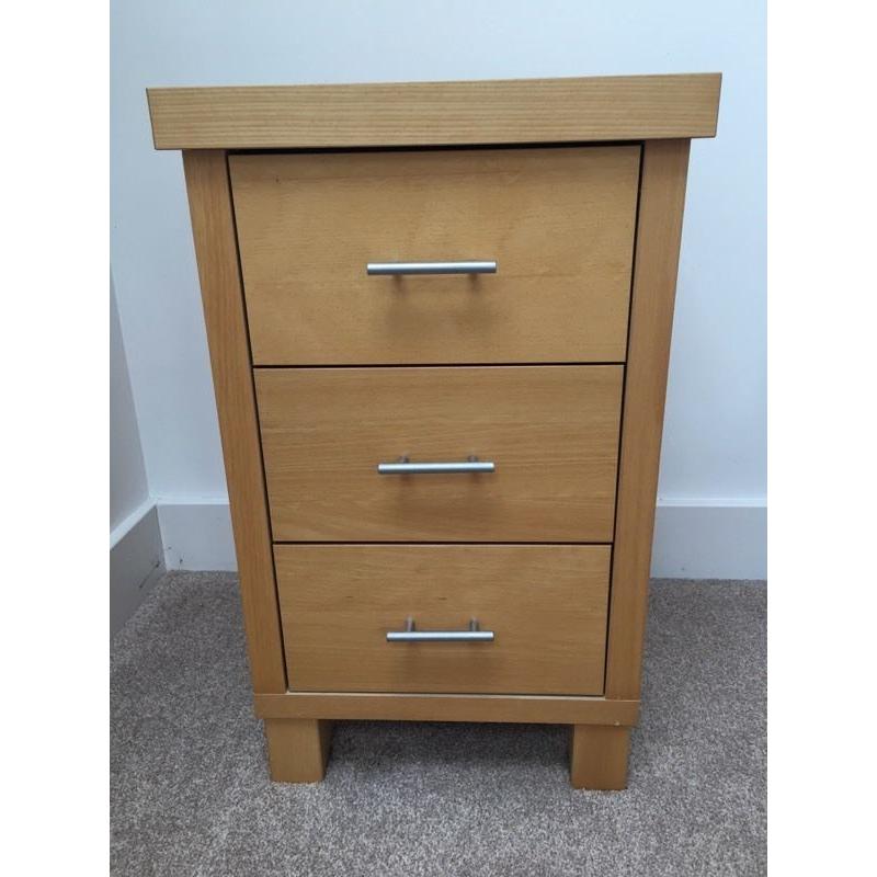 John Lewis solid wood bedside drawers