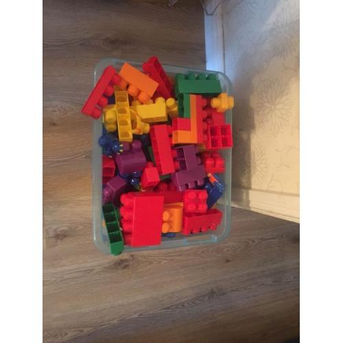 Huge tub of mega bloks