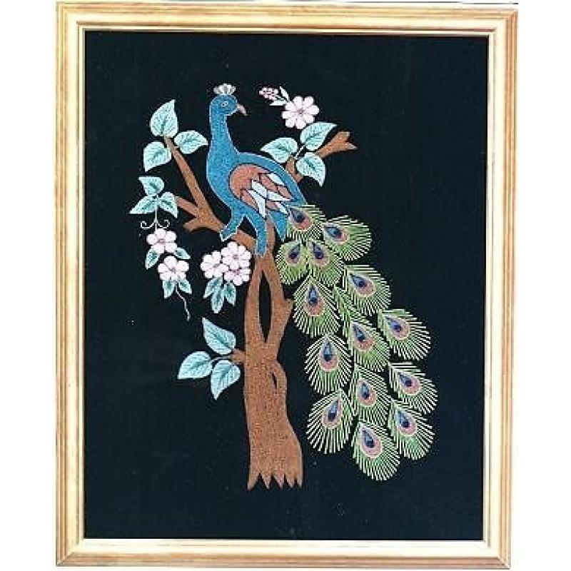 EMBROIDERY ARTWORK PICTURE FRAMED FROM