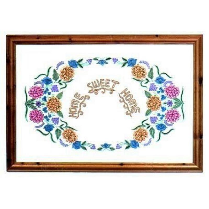 EMBROIDERY ARTWORK PICTURE FRAMED FROM