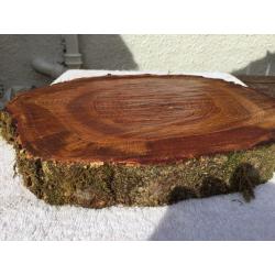 Log centrepieces for wedding tables