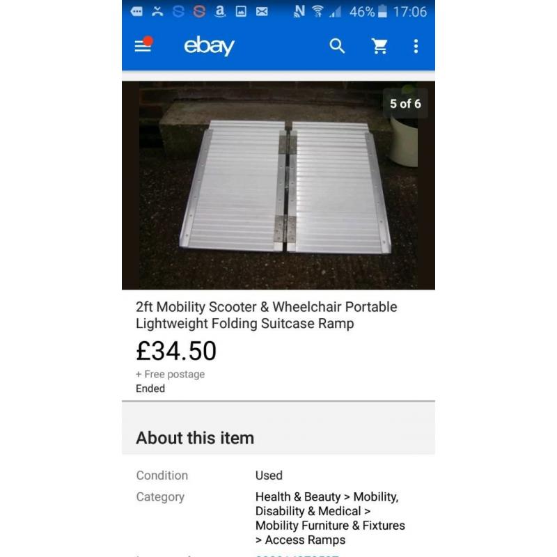 2ft metal folding ramp