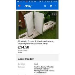 2ft metal folding ramp