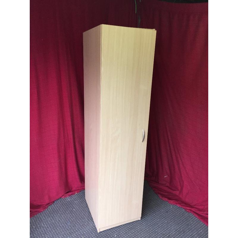 BEECH EFFECT SINGLE WARDROBE,CAN DELIVER