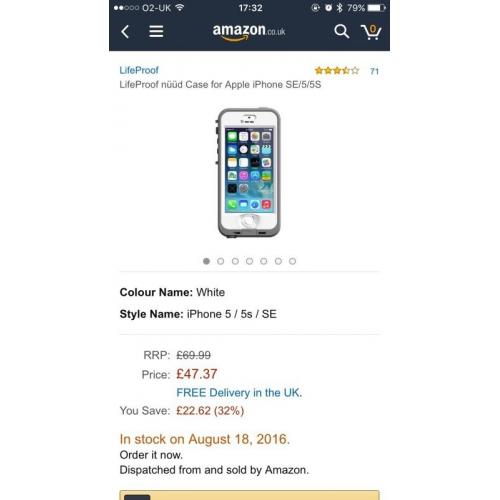 iPhone 5/5s waterproof case by lifeproof