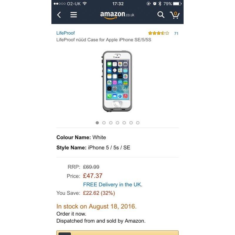 iPhone 5/5s waterproof case by lifeproof