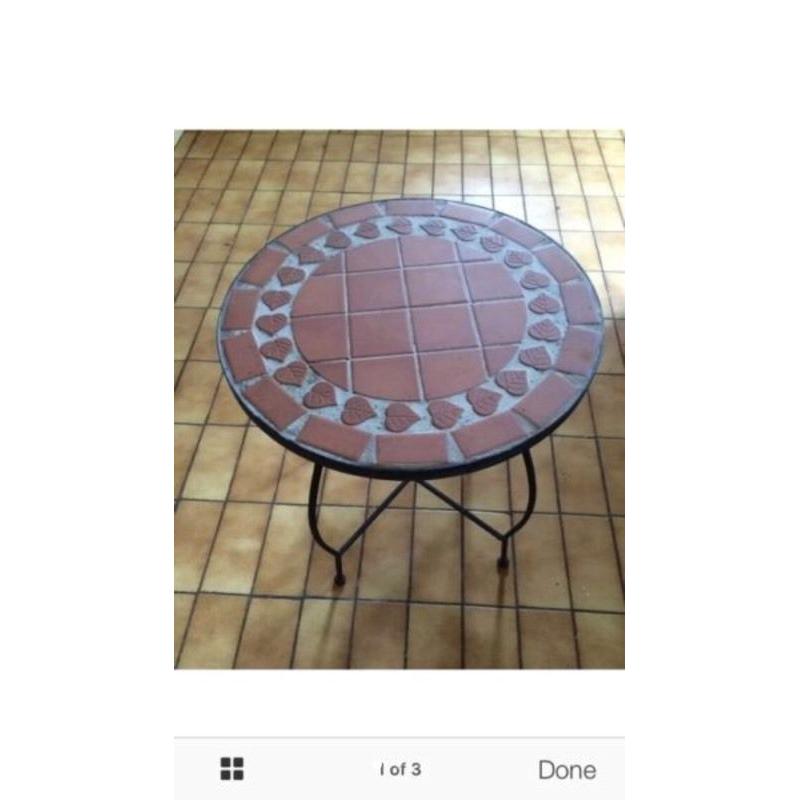 Tiled garden table