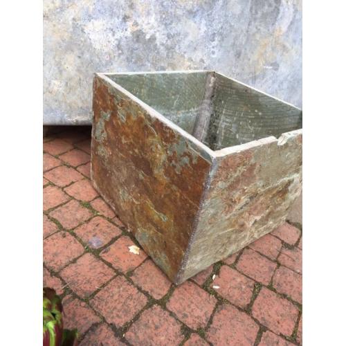 Slate Planter Garden Pot ornaments display prop rustic heavy
