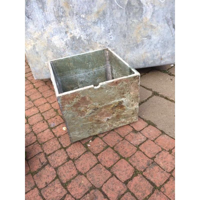 Slate Planter Garden Pot ornaments display prop rustic heavy
