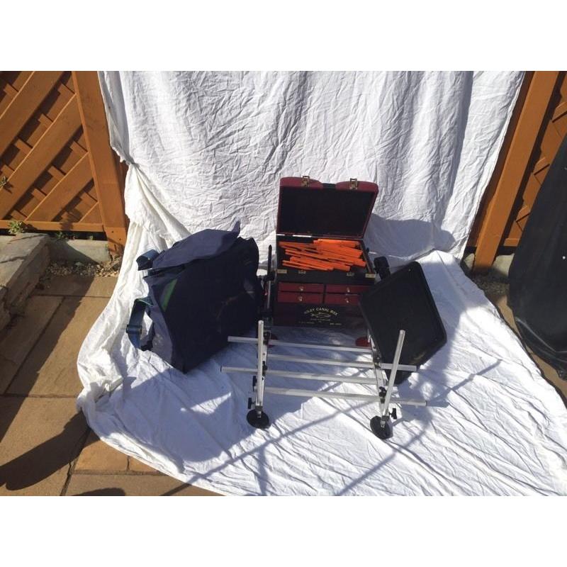 Great Fishing Box (with footrest) and equipment