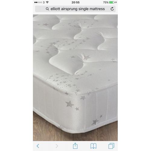 AIRSPRUNG BRAND NEW SINGLE MATTRESS