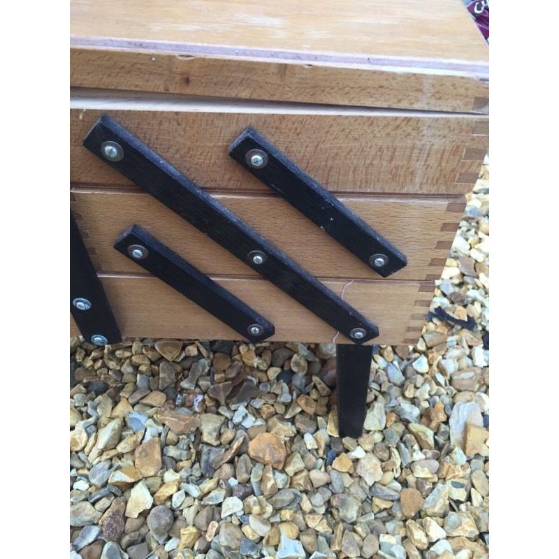 Wooden Cantilever Sewing Box