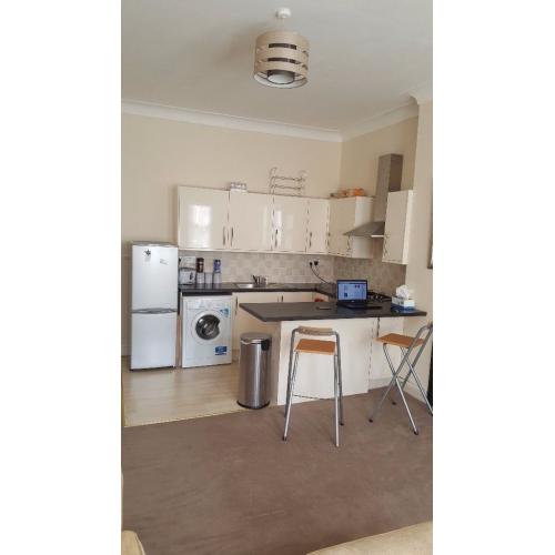 double bedroom in flat with bathroom