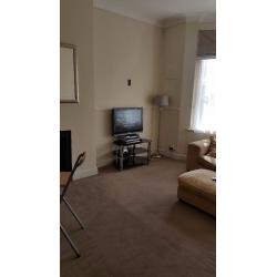 double bedroom in flat with bathroom