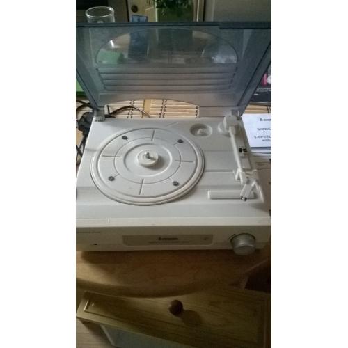 Record player, 3 speed turntable.