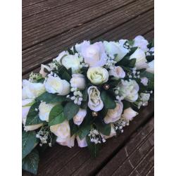 Rose wedding top table decoration