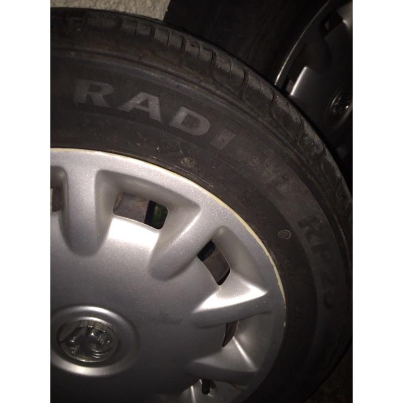 4x tyres two brand new bargain Vauxhall 4stud