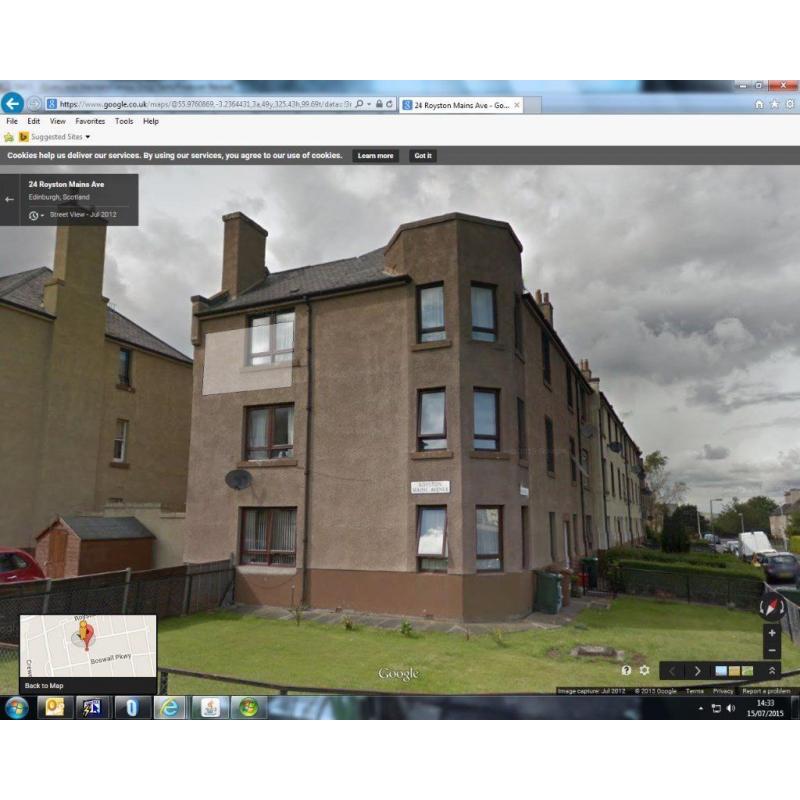 2 double bedroom 2nd floor flat with garage North Edinburgh EH5 swap for a 2 bed ground floor flat