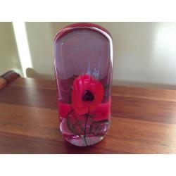 Unusual and very attractive Caithness paperweight - 'Poppies'