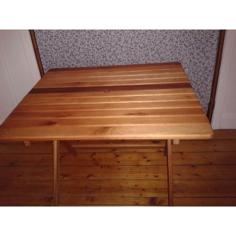 Solid wood folding garden table
